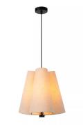 Lucide Gregory - hanglamp - Ø 34,3 x 165 cm - beige