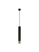 Nova Luce Picto - hanglamp - Ø 6 x 240 cm - zwart en goud