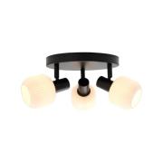 Nordlux Milford - plafondlamp - Ø 25 x 19 cm - zwart met wit