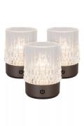 Lucide Lili - set van 3 oplaadbare tafellampen - Ø 8 x 10,3 cm - 3W di...