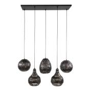 Vico Strip - hanglamp - 130 x 30 x 150 cm - zwart bruin
