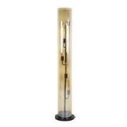 Vico Tube Amber Glass - vloerlamp - Ø 20 x 153 cm - zwart