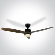 ONE Light Black Body - plafondventilator met licht en afstandsbedienin...