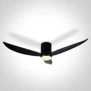 ONE Light Black Body - plafondventilator met licht en afstandsbedienin...