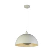 Searchlight Mars - hanglamp - Ø 40 x 150 cm - mat crème en crème
