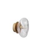 Nova Luce King - wandlamp - Ø 17 x 12 cm - messing goud en transparant