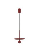 Nova Luce Edem - hanglamp - Ø 30 x 217 cm - 8W LED incl. - rood