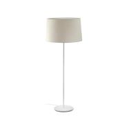 Faro Windsor - vloerlamp - Ø 64 x 160 x 37,5 cm - mat wit en linnen