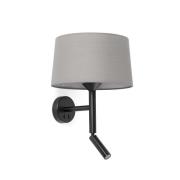Faro Windsor - wandlamp met leeslamp - Ø 29 x 49,9 x 26,5 cm - mat zwa...
