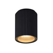 Nordlux Kyklop Ripple - buiten plafondlamp - Ø 8,6 x 10,5 cm - zwart