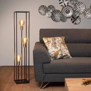 Lucide Ruben - staanlamp - 120 cm - zwart